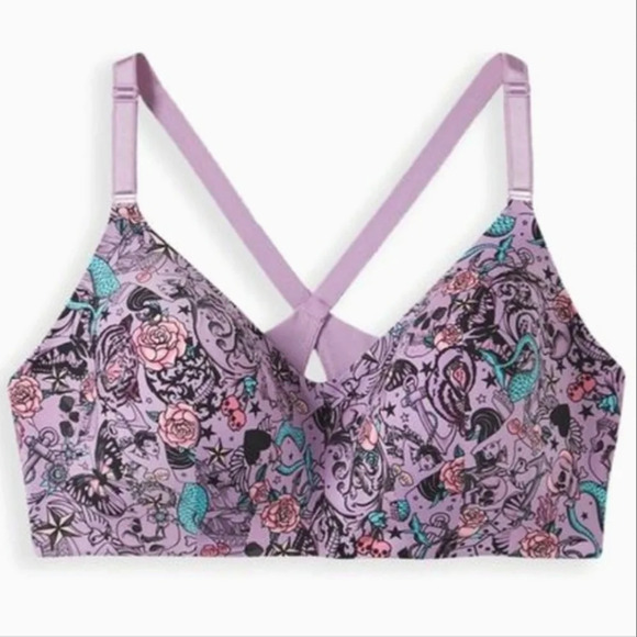 Torrid Purple Patterned Bra - Picture 2 of 13